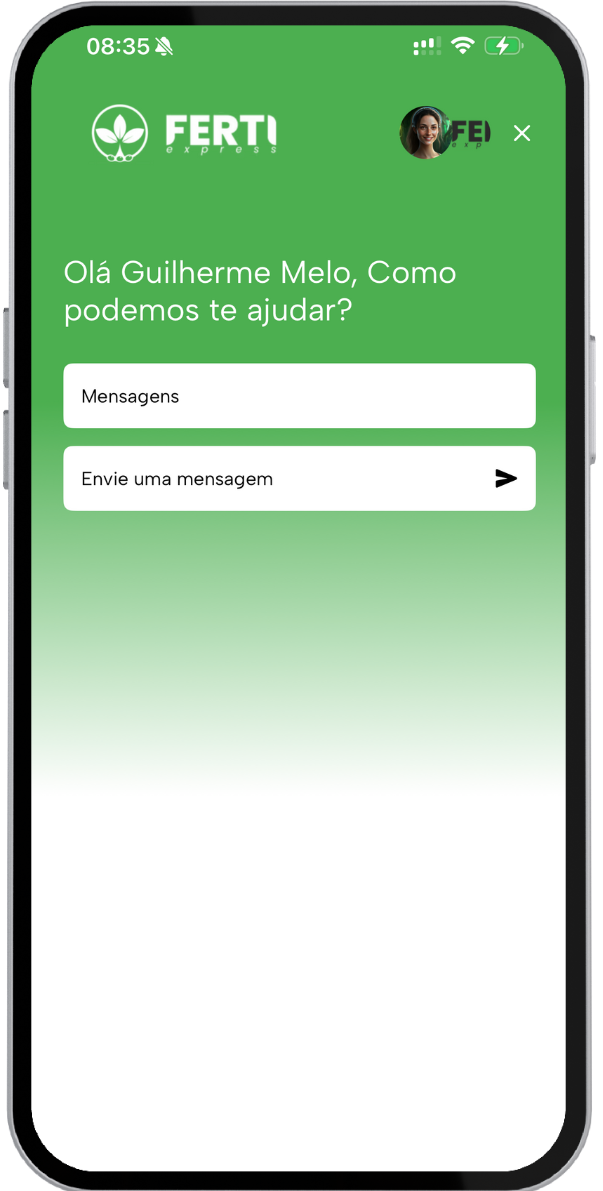 App screen - O melhor App para investir. Abra a sua conta